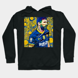 Messi oil painting van gogh style art tshirt Hoodie